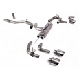 Milltek Sport výfukový systém GPF-Back Race (nejhlasitější) - 80mm / 3.15" pro Volkswagen Golf Mk8 R 2.0 TSI 320PS (s GPF) 2021-2024, typ koncovek: JET-115 karbonové