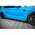 Maxton Design křidélka bočních difuzorů pro BMW M2 F87, černý lesklý plast ABS