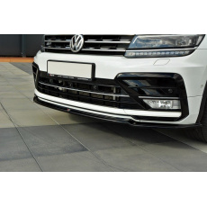 Maxton Design spoiler pod přední nárazník pro Volkswagen Tiguan Mk2 R-Line, černý lesklý plast ABS