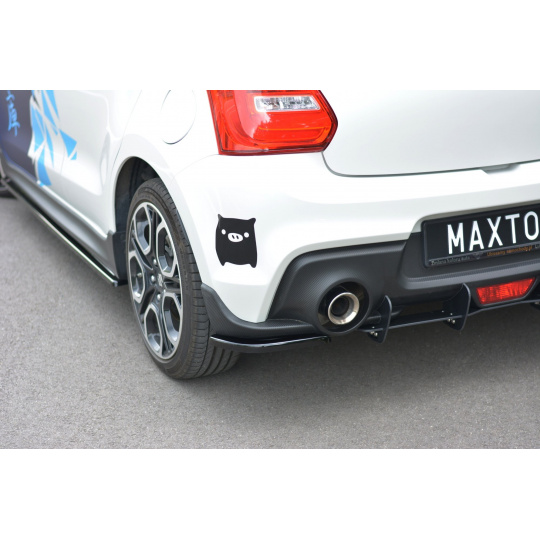 Maxton Design boční difuzory pod zadní nárazník pro Suzuki Swift Mk6 Sport, černý lesklý plast ABS