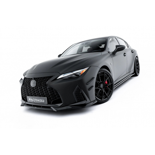 Maxton Design spoiler pod přední nárazník ver.2 pro Lexus IS 500 Mk3 Facelift 2 (XE30), černý lesklý plast ABS Maxton Design spoiler pod přední nárazník ver.2 pro Lexus IS 500 Mk3 Facelift 2 (XE30), černý lesklý plast ABS