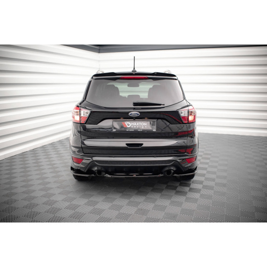Maxton Design středový spoiler pod zadní nárazník pro Ford Escape MK3 ST-Line, černý lesklý plast ABS