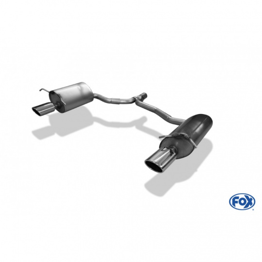 Fox Sportauspuff koncový tlumič výfuku s koncovkou 115x85 Typ 32 na obou stranách pro Mercedes třída C 204 2011- s motorem 1.6, 1.8, 2.2 D