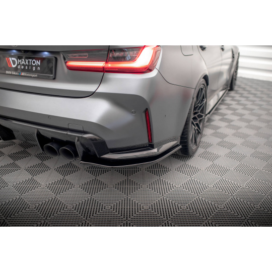 Maxton Design boční difuzory pod zadní nárazník ver.2 pro BMW M3 G80, černý lesklý plast ABS