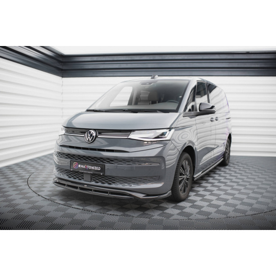 Maxton Design spoiler pod přední nárazník pro Volkswagen Multivan T7, černý lesklý plast ABS