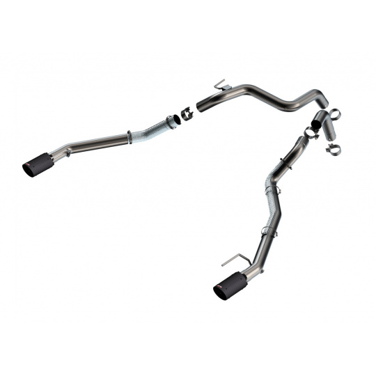 Borla koncový díl pro Ford Ranger Raptor 3.0L V6, automat, 4WD, CC s SB (5') rozvor 128,7'', r.v. 2024-2025, koncovky: karbonové