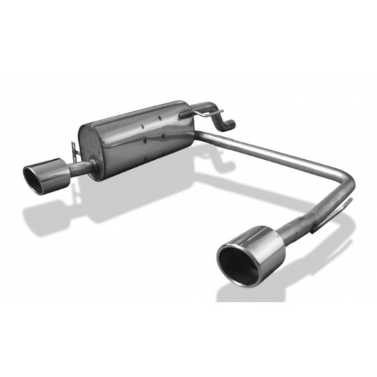 Koncový tlumič výfuku pro Opel Corsa D 5-dvéř.