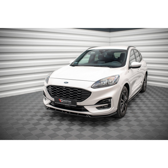 Maxton Design spoiler pod přední nárazník pro Ford Kuga Mk3 ST-Line, černý lesklý plast ABS