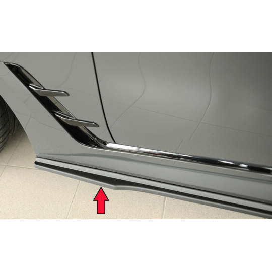 Rieger spoiler pod boční práh mont. strana pro BMW i4 M G26 gran coupe (5-dvéř.), r.v. 11/21-, plast ABS bez povrchové úpravy, levá strana