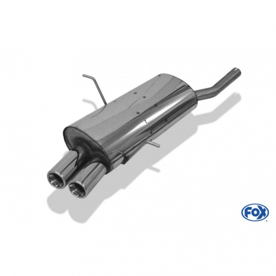Fox Sportauspuff koncový tlumič výfuku s koncovkou 2x76 Typ 13 pro BMW řada 3 E46 s motorem 1.6, 1.8, 1.9 Fox Sportauspuff koncový tlumič výfuku s koncovkou 2x76 Typ 13 pro BMW řada 3 E46 s motorem 1.6, 1.8, 1.9