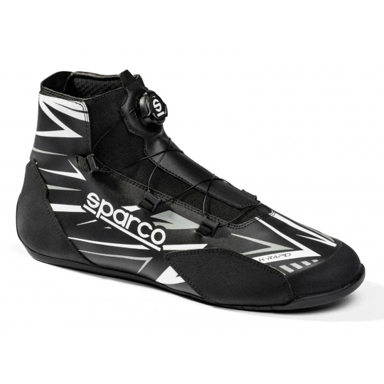 Kartingové boty Sparco K-RAPID voděodolné s otočným mechanismem zapínání, s homologací FIA, velikost: 32