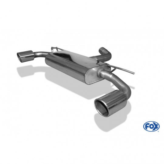 Fox Sportauspuff koncový tlumič výfuku s koncovkou 1x100 Typ 16 na obou stranách pro Volkswagen Golf VII 2012- s motorem 2.0 228 kW