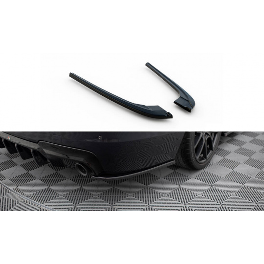 Maxton Design boční difuzory pod zadní nárazník ver.3 pro BMW řada 5 F10- F11, černý lesklý plast ABS, M-Pack