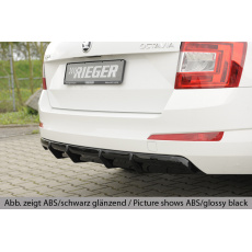 Rieger vložka zadního nárazníku pro Škoda Octavia 5E combi, sedan vč. faceliftu, ABS plast: Carbon-Look, pro vozy: bez parkovacího asistenta PDC