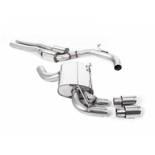 Milltek Sport homologovaný výfuk cat-back vč. Active Exhaust Valve pro Audi RS3 Sportback S tronic (8P) 2011-2012, typ koncovek: leštěné