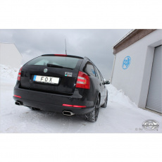 Fox Sportauspuff koncový tlumič výfuku s koncovkou 145x65 Typ 59 na obou stranách pro Škoda Octavia 1Z s motorem 2.0 RS, 2.0 TDI