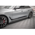 Maxton Design "Street Pro" difuzory pod boční prahy pro BMW řada 4 G26 M-Pack, plast ABS bez povrchové úpravy, s červenou linkou