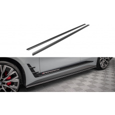 Maxton Design "Street Pro" difuzory pod boční prahy pro BMW řada 4 G26 M-Pack, plast ABS bez povrchové úpravy, s červenou linkou Maxton Design "Street Pro" difuzory pod boční prahy pro BMW řada 4 G26 M-Pack, plast ABS bez povrchové úpravy, s červenou linkou