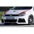 Rieger přední nárazník pro Volkswagen Golf 6 vč. GTD, GTI 3-dvéř., 5-dvéř., kabriolet, plast ABS bez povrchové úpravy, pro vozy s ostřikovači světlometů, PDC a parkovacím asistentem