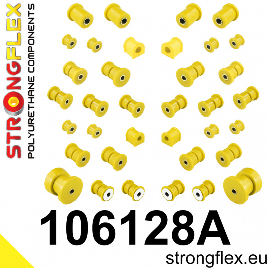 106128A: Strongflex Kompletní sada polyuretanových silentbloků pro zavěšení varianta SPORT