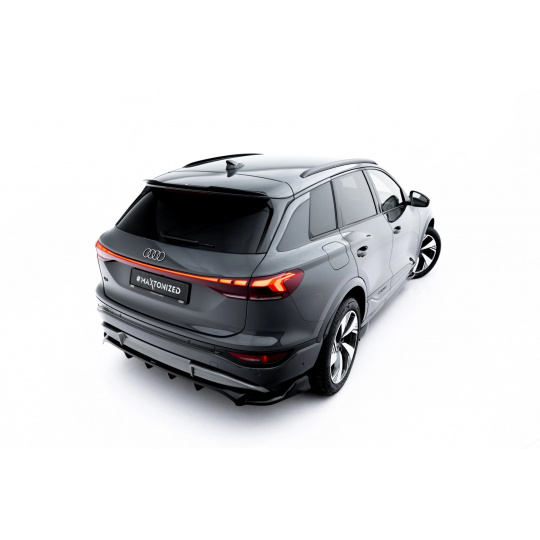 Maxton Design prodloužení spoileru pro Audi Q6 e-tron Mk1 SUV, černý lesklý plast ABS