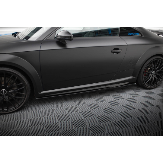 Maxton Design difuzory pod boční prahy pro Audi TT S 8S Facelift, černý lesklý plast ABS