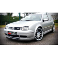 Maxton Design spoiler pod přední nárazník pro Volkswagen Golf Mk4, černý lesklý plast ABS, černý lesklý plast ABS