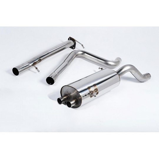 Milltek Sport výfukový systém cat-back bez rezonátoru (hlasitější) pro Ford Fiesta Mk7/Mk7.5 ST 1.6l EcoBoost 182PS/ST200 2013-2017, titanově modré koncovky