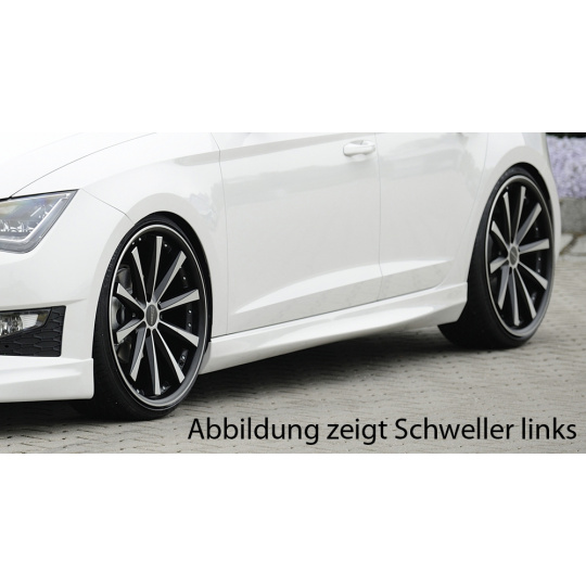 Rieger boční práh mont. strana pravá pro Seat Leon FR 5F 5-dvéř., 5-dvéř. (ST/Combi), r.v. 01/13-, plast ABS bez povrchové úpravy