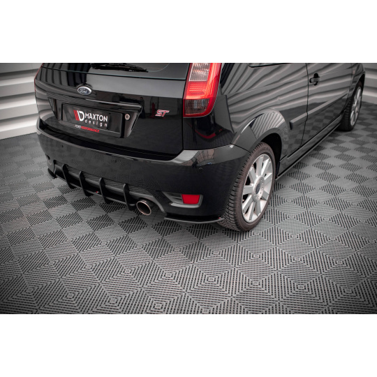 Maxton Design "Street Pro" boční difuzory pod zadní nárazník pro Ford Fiesta ST Mk6, plast ABS bez povrchové úpravy, s červenou linkou