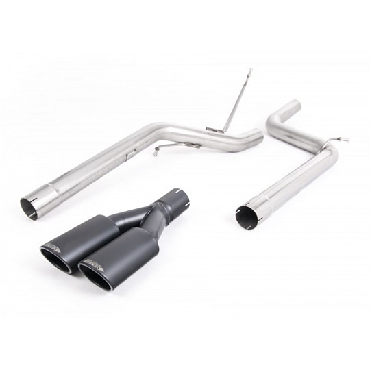 Milltek Sport výfukový systém DPF-Back bez rezonátoru (hlasitější) pro Volkswagen Caddy 2.0TDI 140PS 2WD Manual a DSG (mimo Maxi) 2003-2020, Twin Polished Oval Tips, typ koncovek: oválné černé