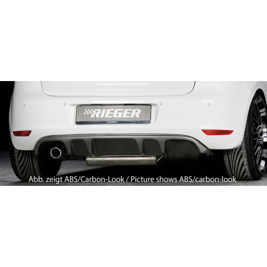 Rieger vložka zadního nárazníku pro Volkswagen Golf 6 3-dvéř., 5-dvéř., plast ABS bez povrchové úpravy, pro orig. koncovku vlevo