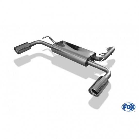 Fox Sportauspuff koncový tlumič výfuku s koncovkou 1x100 Typ 17 na obou stranách pro Mitsubishi Lancer CYO 2012- s motorem 1.6, 1.8