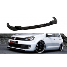 Maxton Design spoiler pod přední nárazník pro Volkswagen Golf GTI Mk6, černý lesklý plast ABS