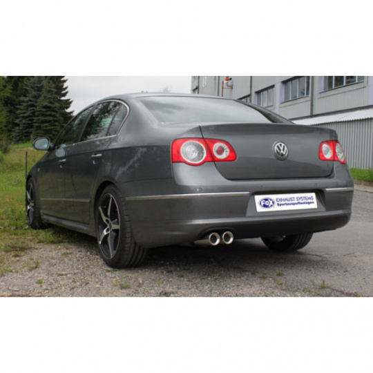 Fox Sportauspuff koncový tlumič výfuku s koncovkou 2x80 Typ 13 pro Volkswagen Passat 2005- s motorem 2.0 TDI
