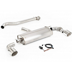 Milltek Sport výfukový systém OPF/GPF-Back s průchozí náhradou středového tlumiče a zadním tlumičem s klapkami pro Toyota Yaris Gen2 GR/GR Circuit Pack 1.6T (s OPF/GPF) 2024-, typ koncovek: GT-115 leštěné