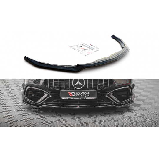 Maxton Design spoiler pod přední nárazník pro Mercedes CLA C118/AMG 45, černý lesklý plast ABS
