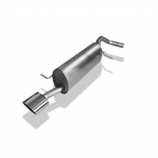 Fox Sportauspuff koncový tlumič výfuku s koncovkou 140x90 Typ 32 pro Volkswagen Polo 2009- s motorem 1.4