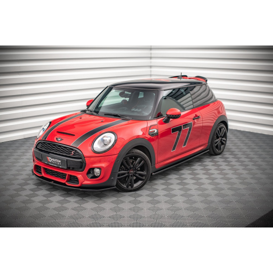 Maxton Design spoiler pod přední nárazník pro Mini Cooper F56 JCW, černý lesklý plast ABS