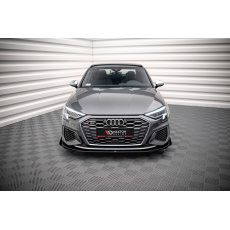 Maxton Design "Street Pro" spoiler pod přední nárazník s křidélky ver.1 pro Audi S3 8Y, plast ABS bez povrchové úpravy