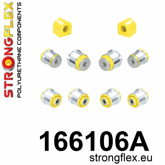 166106A: Strongflex Sada silentbloků předního zavěšení varianta SPORT 166106A: Strongflex Sada silentbloků předního zavěšení varianta SPORT