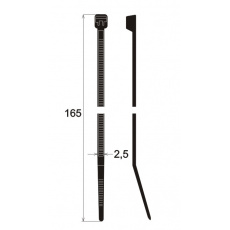 Stahovací pásky 165x2.5 Stahovací pásky 165x2.5