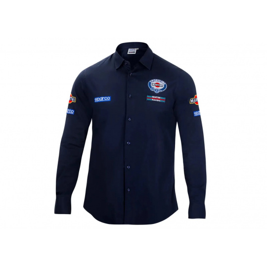 Sparco košile s dlouhým rukávem Martini Racing, barva: modrá, velikost: XXXL
