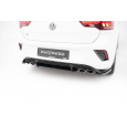 Maxton Design "Street Pro" difuzor zadního nárazníku pro Volkswagen T-roc R Mk1, plast ABS bez povrchové úpravy, s červenou linkou