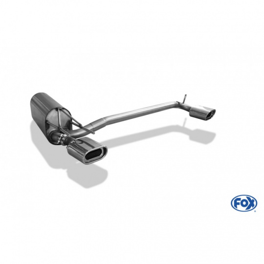 Fox Sportauspuff koncový tlumič výfuku s koncovkou 135x80 Typ 53 na obou stranách pro Opel Calibra s motorem 2.0 16V, 2.5 V6