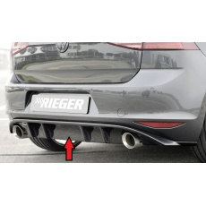 Rieger vložka zadního nárazníku pro Volkswagen Golf 7 vč. GTI, GTI Clubsport 3-dvéř., 5-dvéř. před faceliftem, plast ABS lakovaný do černé lesklé barvy, pro sportovní koncovky na obou stranách 100 mm Rieger vložka zadního nárazníku pro Volkswagen Golf 7 vč. GTI, GTI Clubsport 3-dvéř., 5-dvéř. před faceliftem, plast ABS lakovaný do černé lesklé barvy, pro sportovní koncovky na obou stranách 100 mm