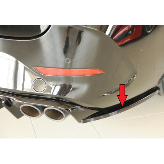 Rieger spoiler pod zadní nárazník na pravé straně pro Seat Leon KL 5-dvéř. (ST/sportstourer) r.v. 09/20-, plast ABS lakovaný do černé lesklé barvy
