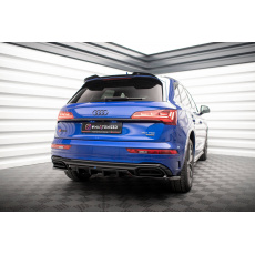 Maxton Design středový spoiler pod zadní nárazník s žebrováním pro Audi Q5 Mk2 S-Line Facelift, černý lesklý plast ABS Maxton Design středový spoiler pod zadní nárazník s žebrováním pro Audi Q5 Mk2 S-Line Facelift, černý lesklý plast ABS