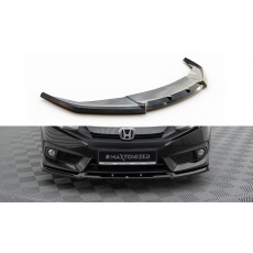 Maxton Design spoiler pod přední nárazník pro Honda Civic Mk10, černý lesklý plast ABS