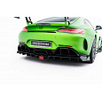 Maxton Design spoiler pod zadní nárazník s žebrováním a LED světlem pro Mercedes AMG GTR C190 Facelift, černý lesklý plast ABS